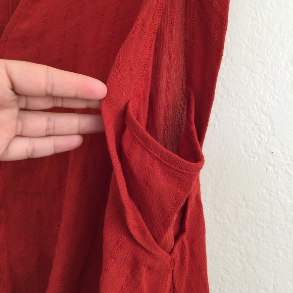 Burnt Orange High Low Sleeveless Tank - Picture 3 of 6